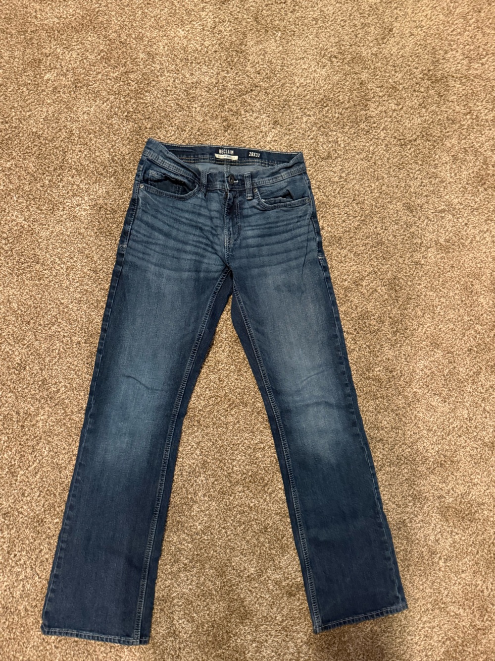 Classic Reclaim Dark Wash Blue Jeans